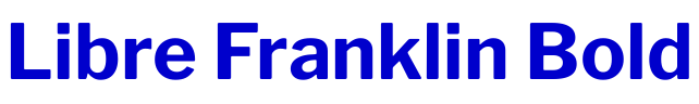 Libre Franklin Bold шрифт